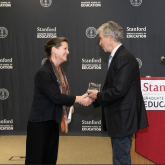 Professor Alison Cook-Sather at Stanford Graduate School of Education Award