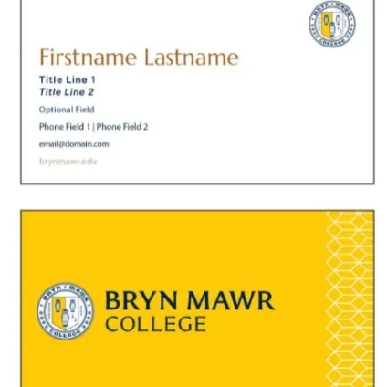 Image of rectangle business cards with sample writing
