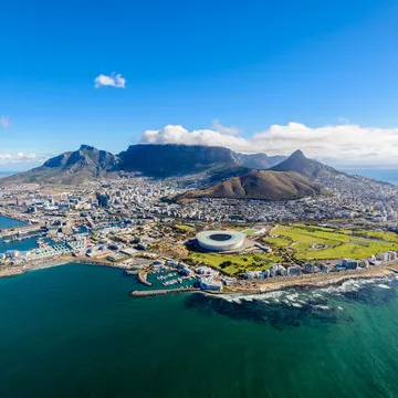 an aerial view of Cape Town, South Africa