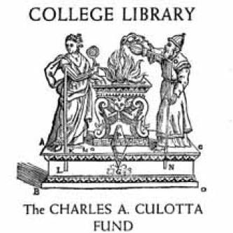 Charles A. Culotta Fund for Library Purchases in History of Science bookplate