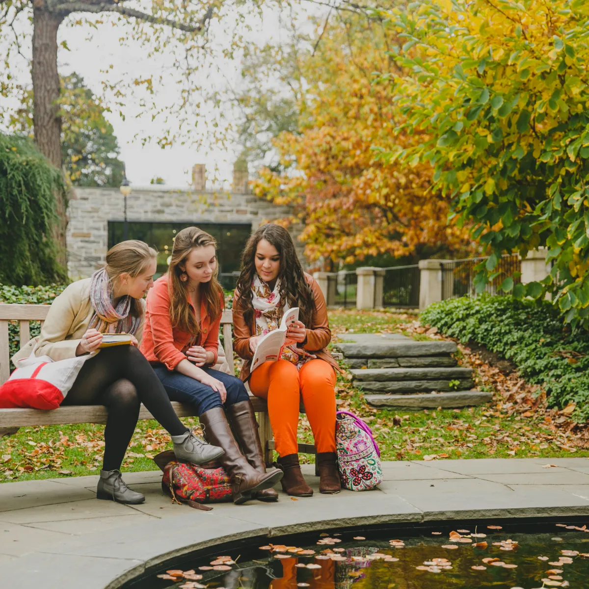students on campus