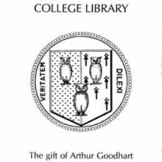 Arthur L. Goodhart Fund for Library bookplate