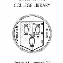 Henrietta C. Jennings Endowment Fund for Library Development bookplate