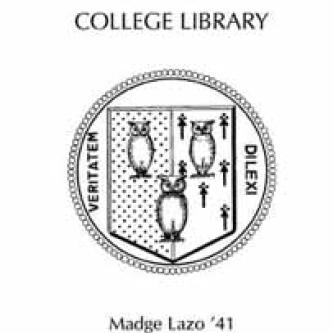 Madge Lazo 1941 Library Fund bookplate