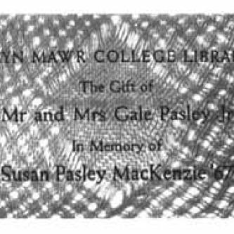 Susan Pasley MacKenzie Fund bookplate