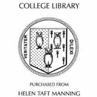 Helen Taft Manning Fund for Library Development in the Field of History bookplate