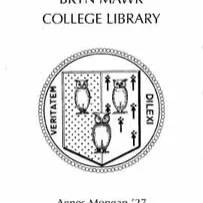 Agnes Mongan History of Art Fund bookplate