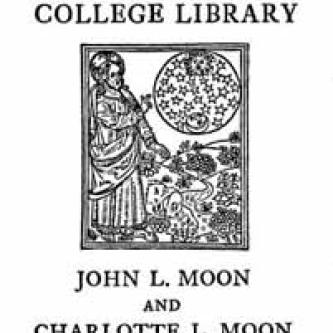 John J. Moon and Charlotte L. Moon Fund for Library Purchases in History of Religion bookplate