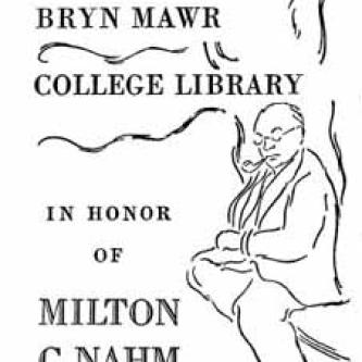 Milton C. Nahm Fund for Library Purchases in Department of Philosophy bookplate