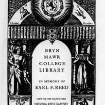 Earl F. Reed Memorial Fund for the Library bookplate