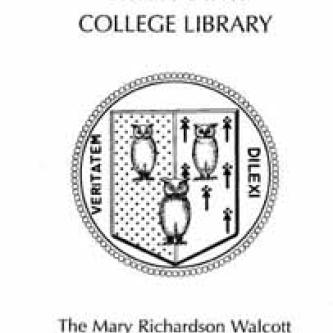Mary Richardson Walcott--1906 Book Fund bookplate