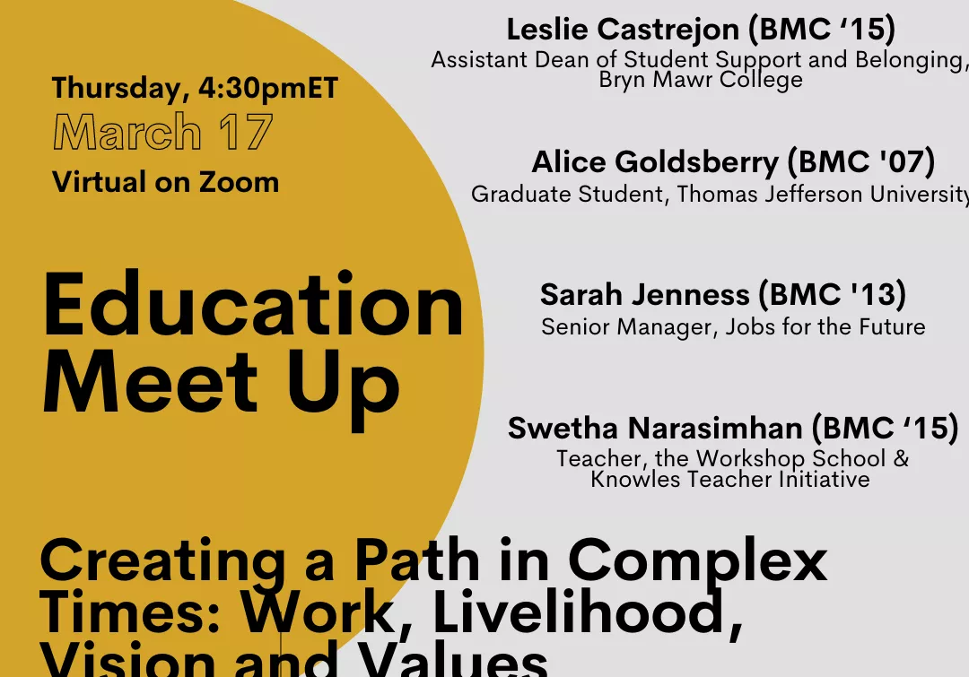 Education Meet Up: Creating a Path in Complex Times: Work, Livelihood, Vision and Values