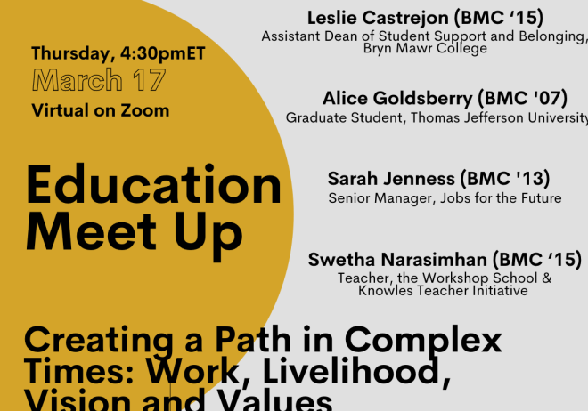Education Meet Up: Creating a Path in Complex Times: Work, Livelihood, Vision and Values