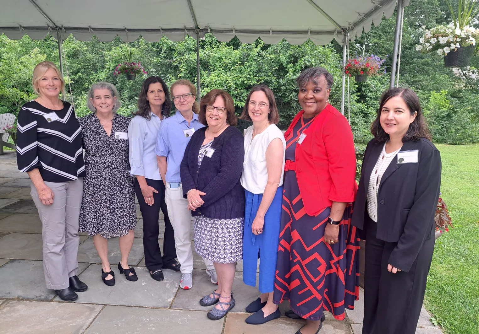 Wendy Cadge with staff at luncheon