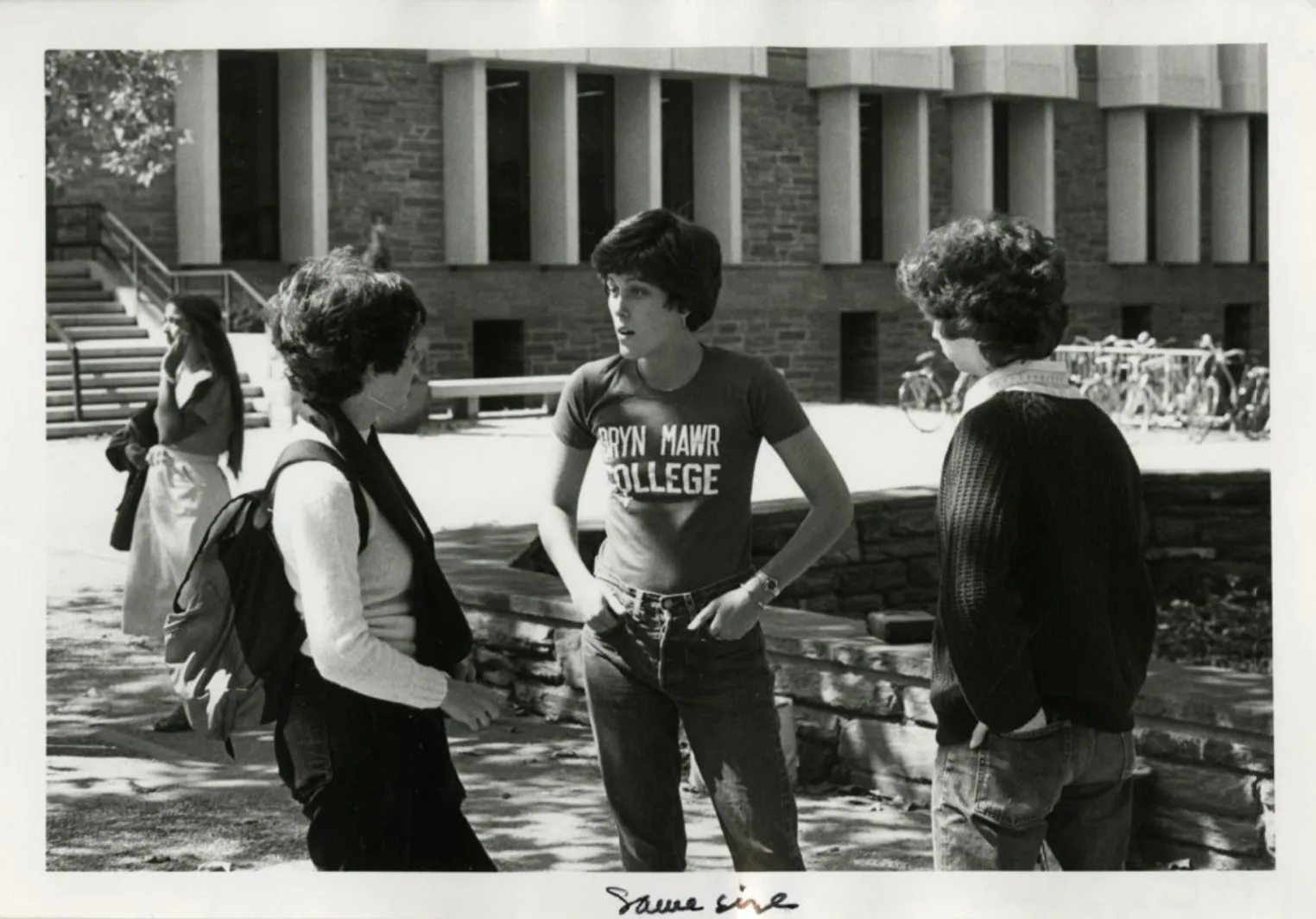Students standing in front of Canaday