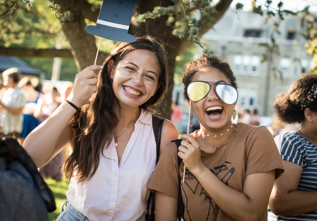 students laughing