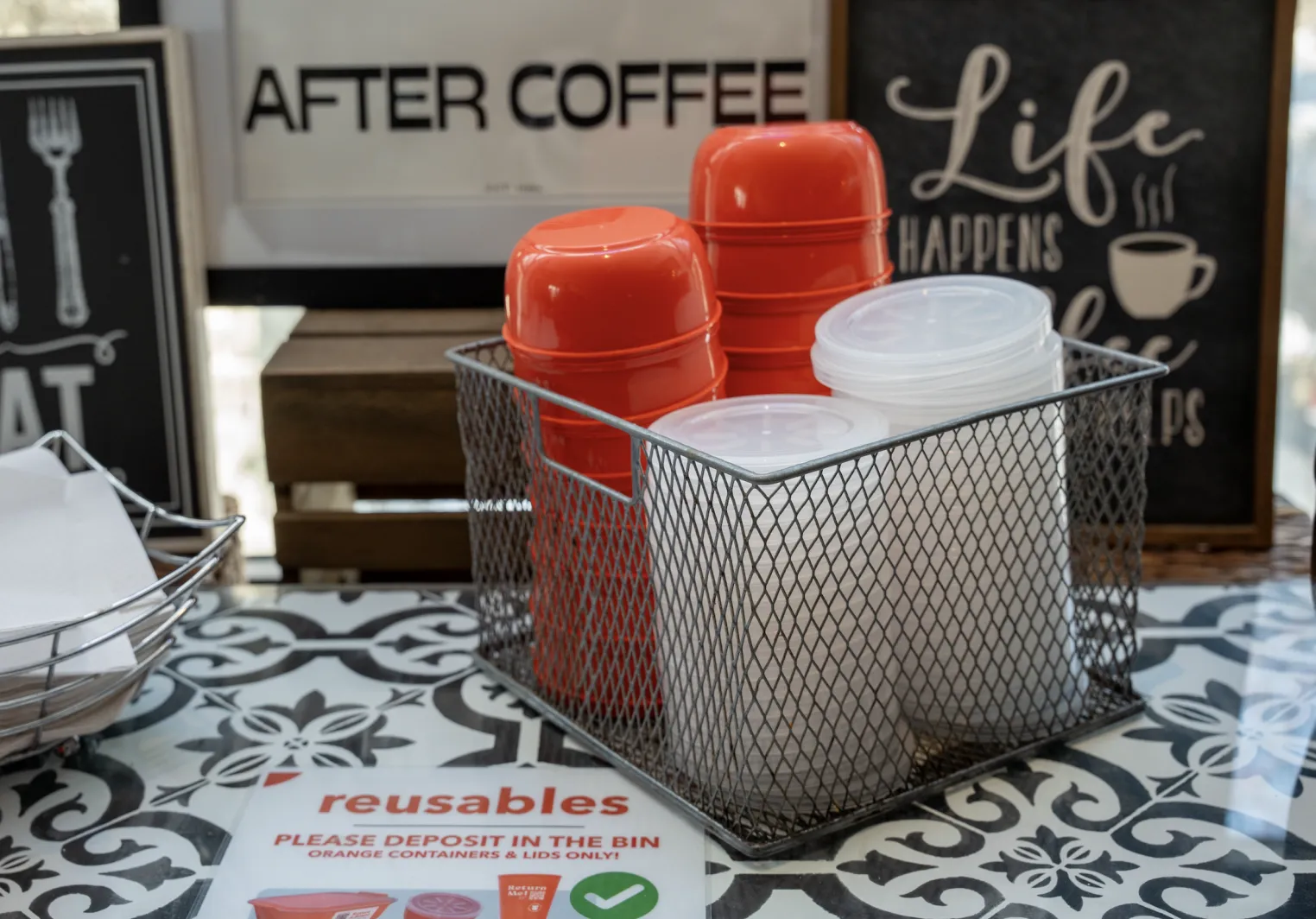 Orange containers