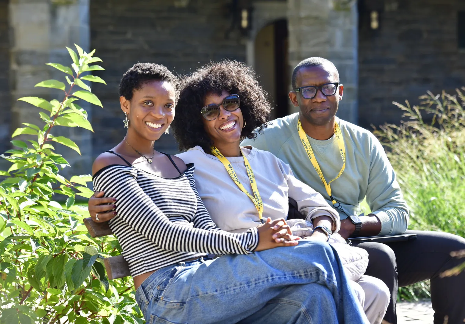 a family on campus