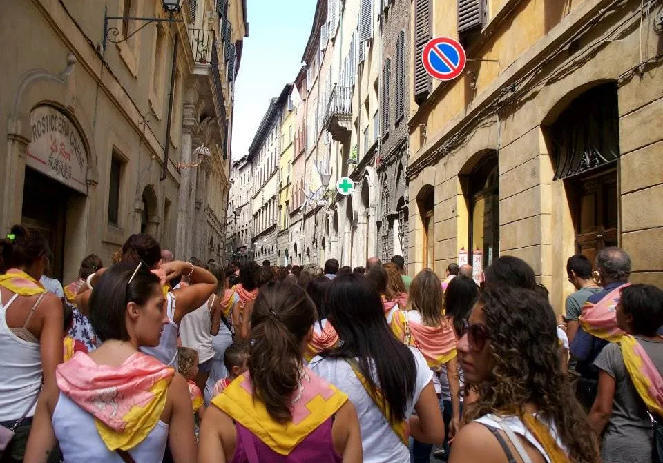 Bryn Mawr College Transnational Italian Studies Students attend a cultural event in italy