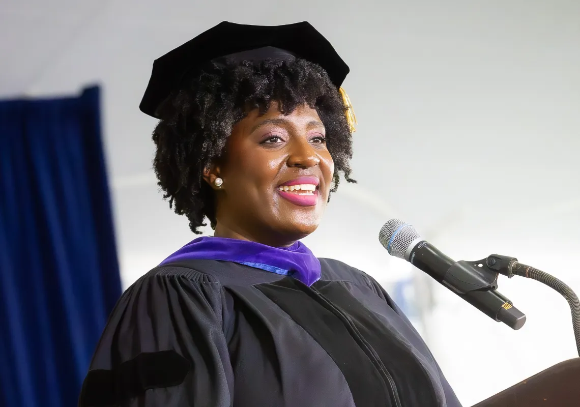 McClinton at commencement