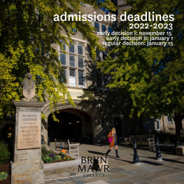 Admissions Deadlines 2022-2023 Instagram post (Early Decision I - November 15; Early Decision II - January 1; Regular Decision - January 15) 