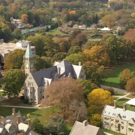 Fall Campus Drone Image