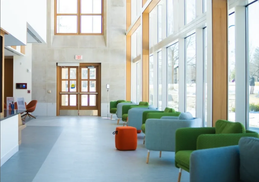 Interior photo of Student Life and Wellness Building