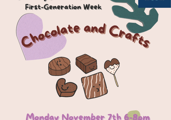 Chocolate and Crafts on Monday Nov. 7th 6-8pm at Rhoads Fire Pit (Rain Site: Rhoads Basement)