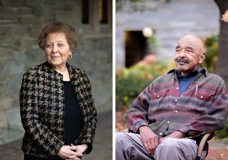 Photo of Professor Mary J. Osirim and Professor Robert E. Washington 