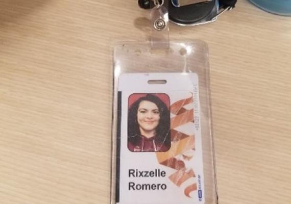 Internship ID badge of Rixzelle Romero