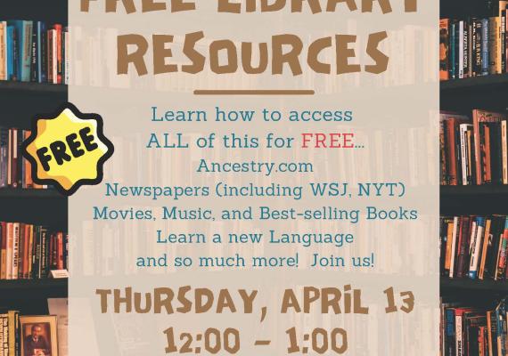 Staff Association Free Library Resources poster