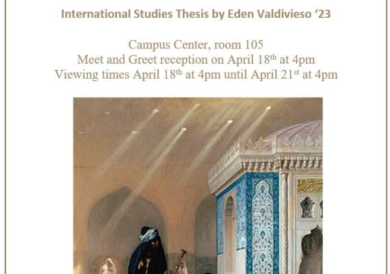 Eden Valdivieso Thesis Flyer with event details and image
