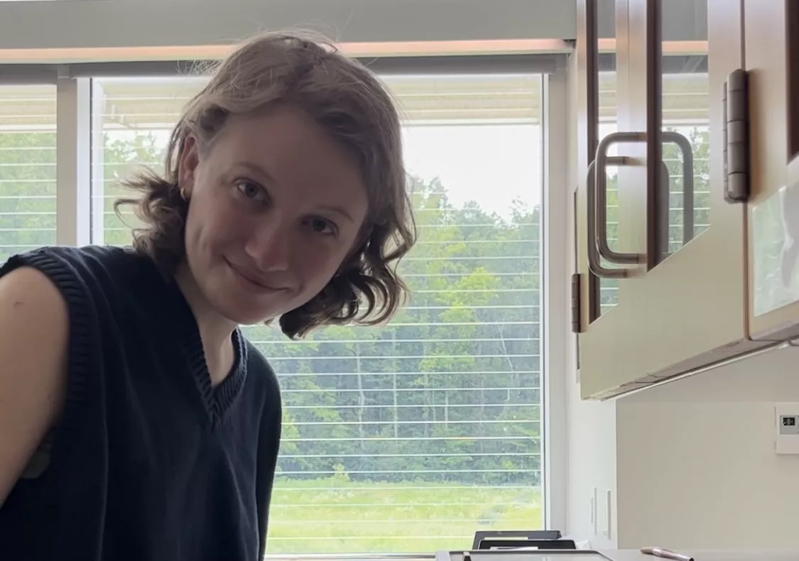 Skylar in a lab processing samples