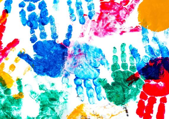 Children's handprints 