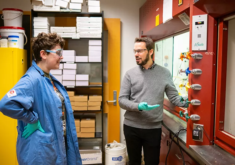 Patrick Melvin in a lab