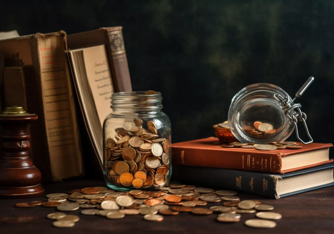 books and money