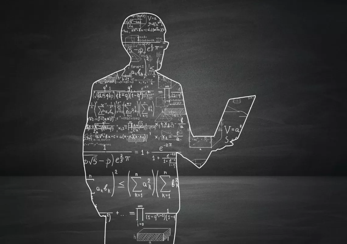 Math in chalk stock