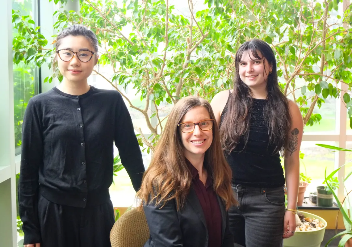 Laurel Peterson and students