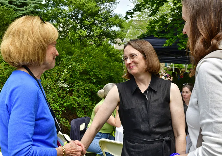 Wendy at Reunion with an alum