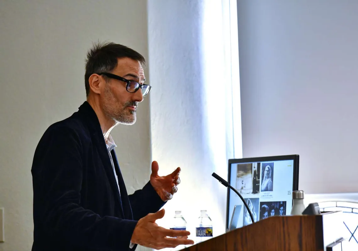 A man at a lectern