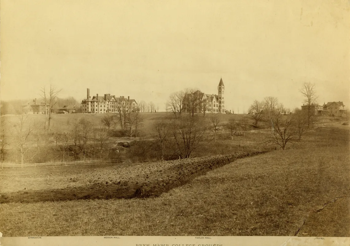 Bryn Mawr's campus in 1885