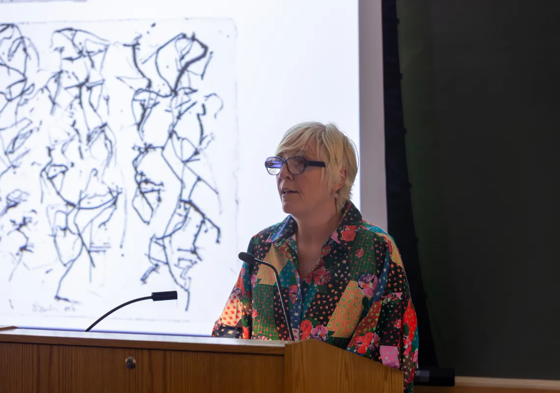 Helen Moleswoth giving lecture