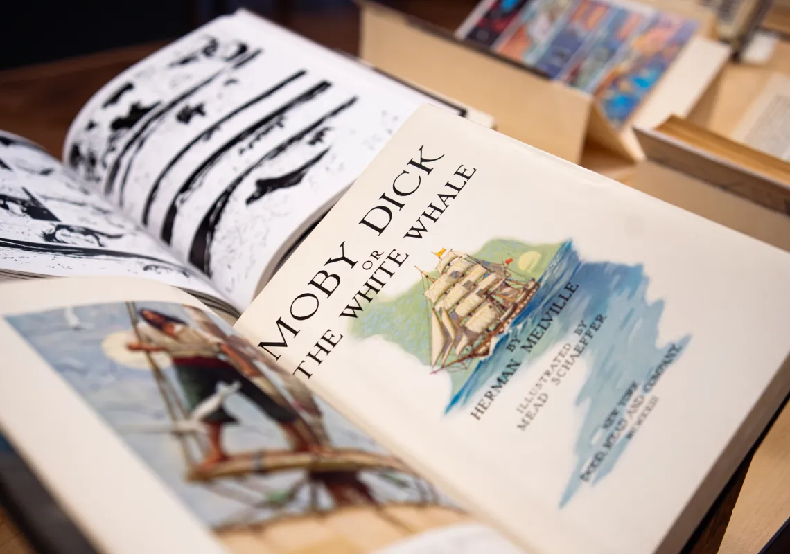 A copy of Moby Dick in Special Collections