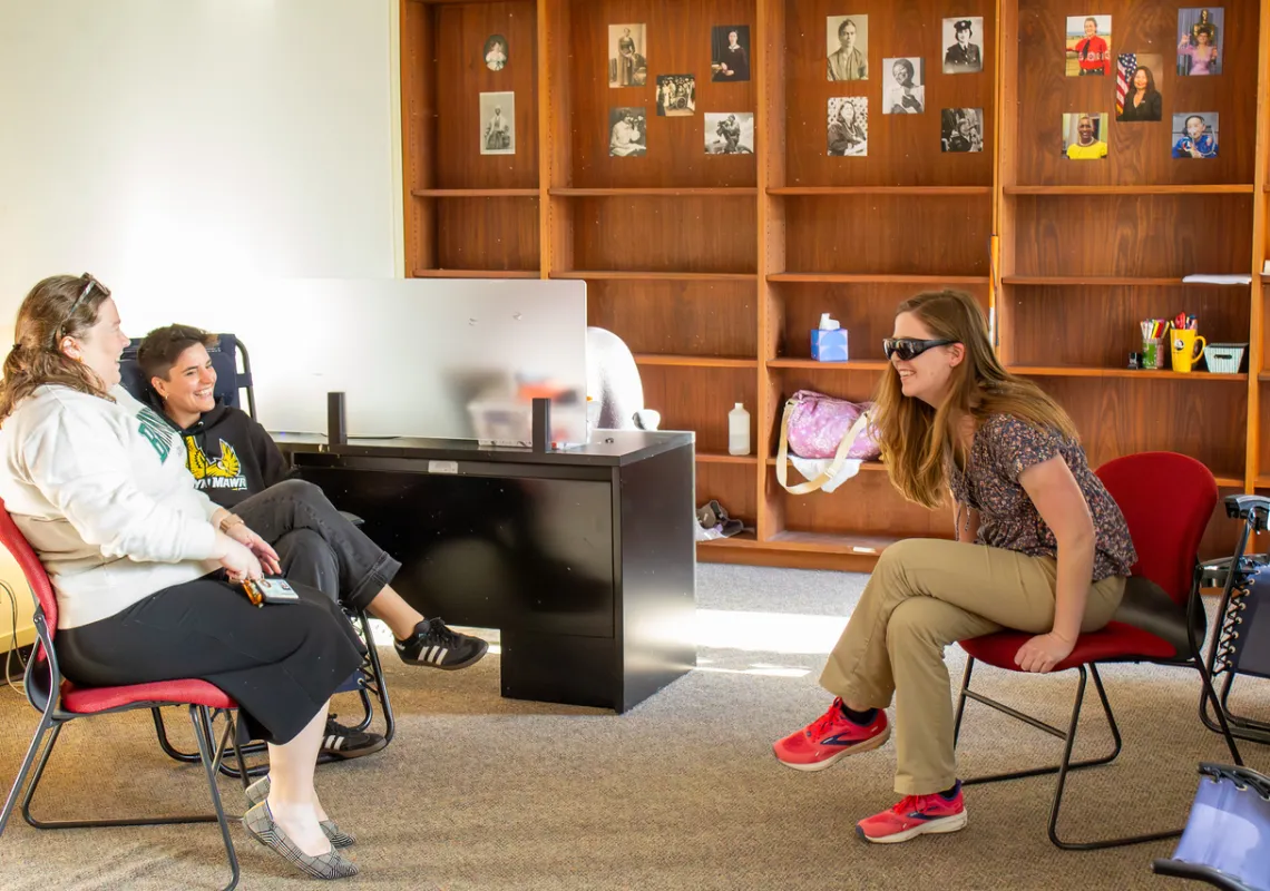 people talking at the DUIC 