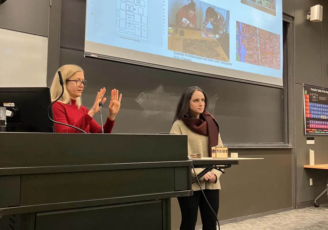 Irina Walsh, Senior Lecturer in Russian, and Margaret Strair, Lecturer in German Studies, present on their project, "Divided Berlin."