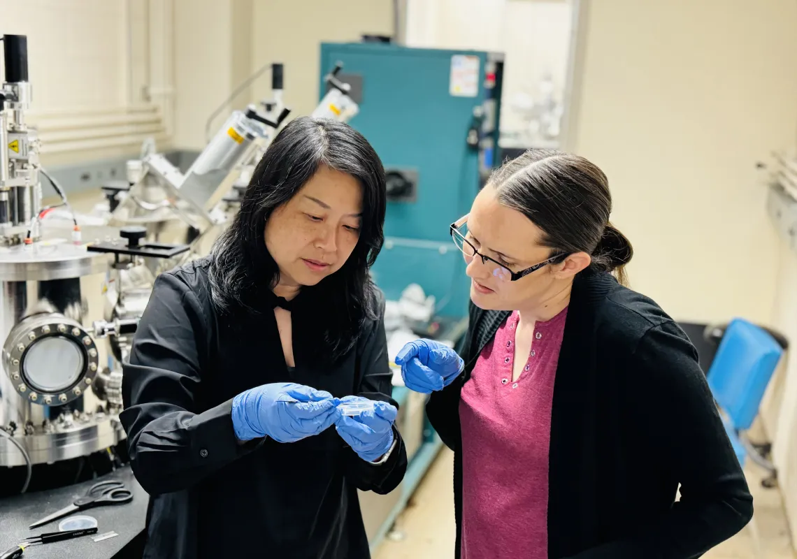 a professor and student in the lab