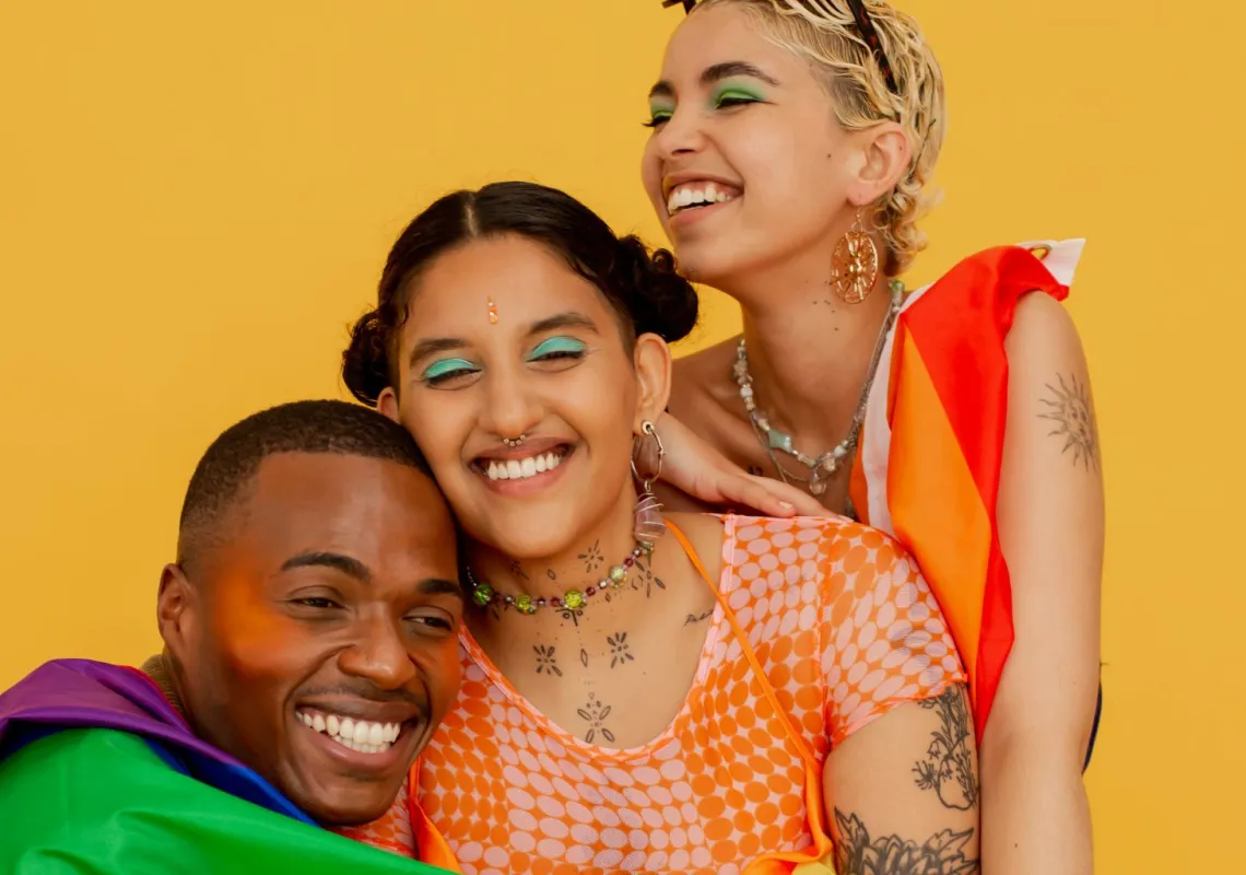 3 people illustrating non-mongamy