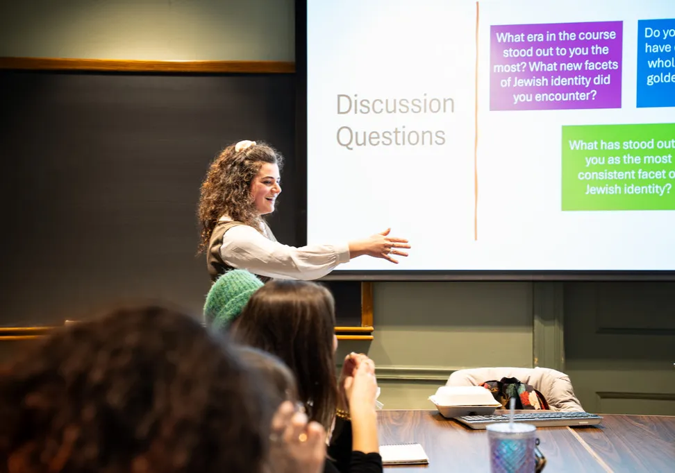 a professor teaching a class