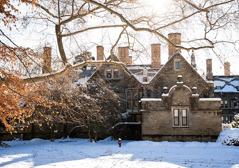 Pembroke in snow
