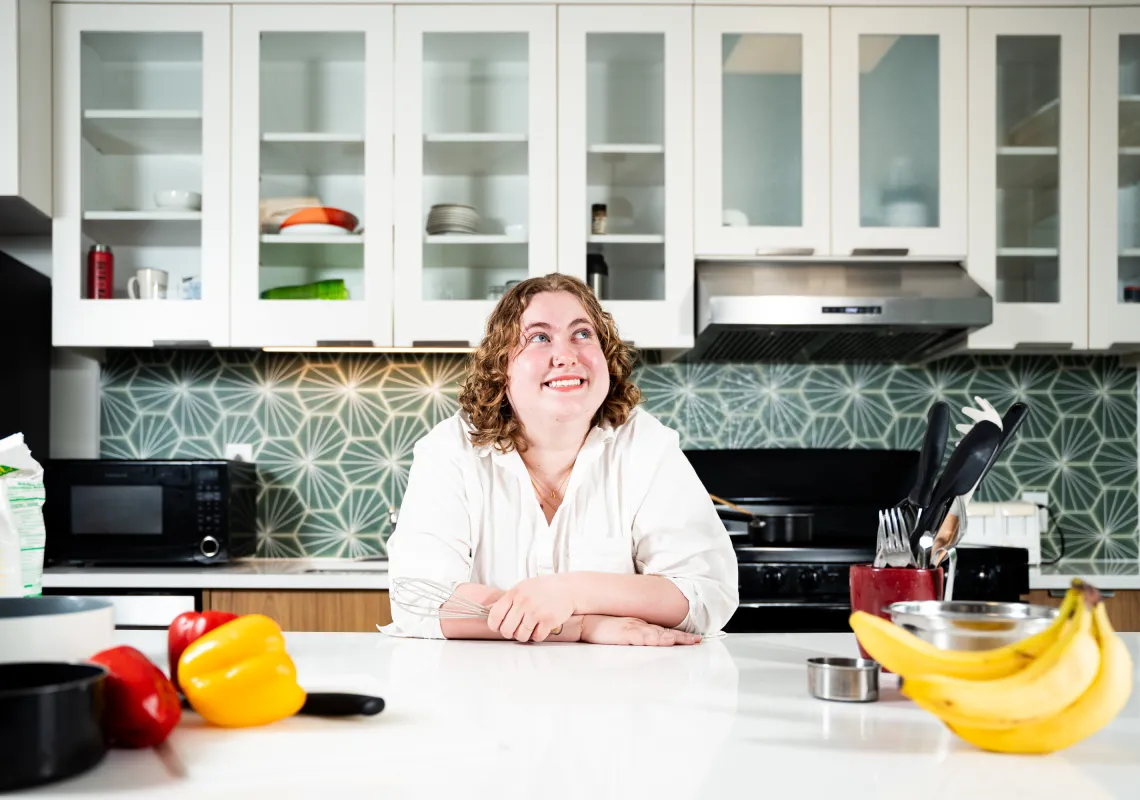 Abbie in the Community Kitchen